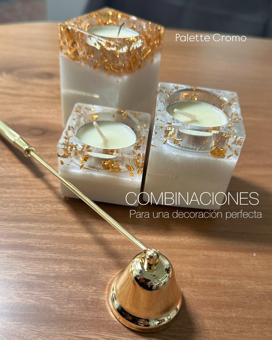 Candelabros Luxury White