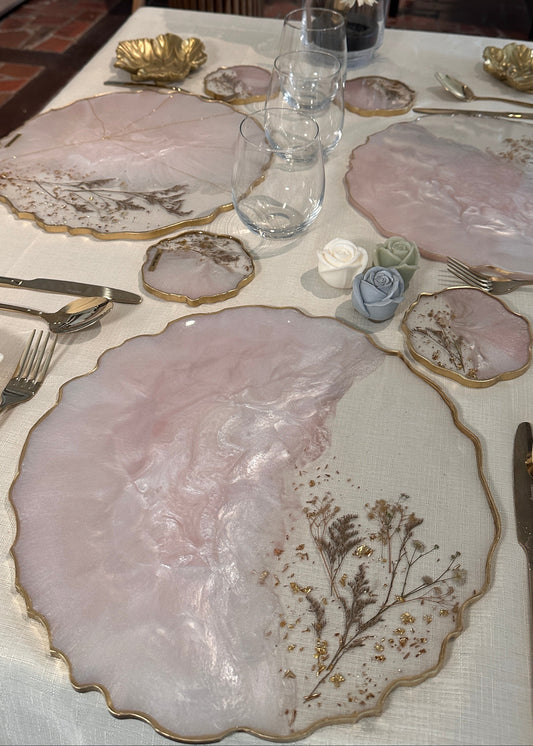 Set de Mesa Nacar Rose