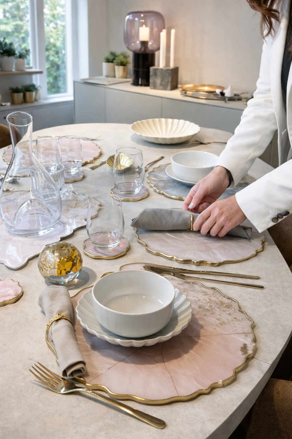 Set de Mesa Nacar Rose