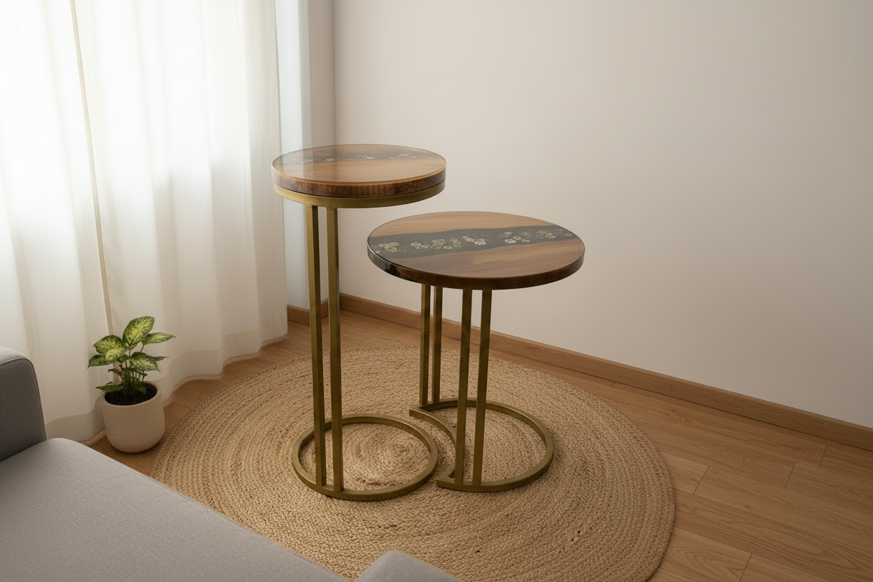Mesas de Diseño en Resina y  Engranaje