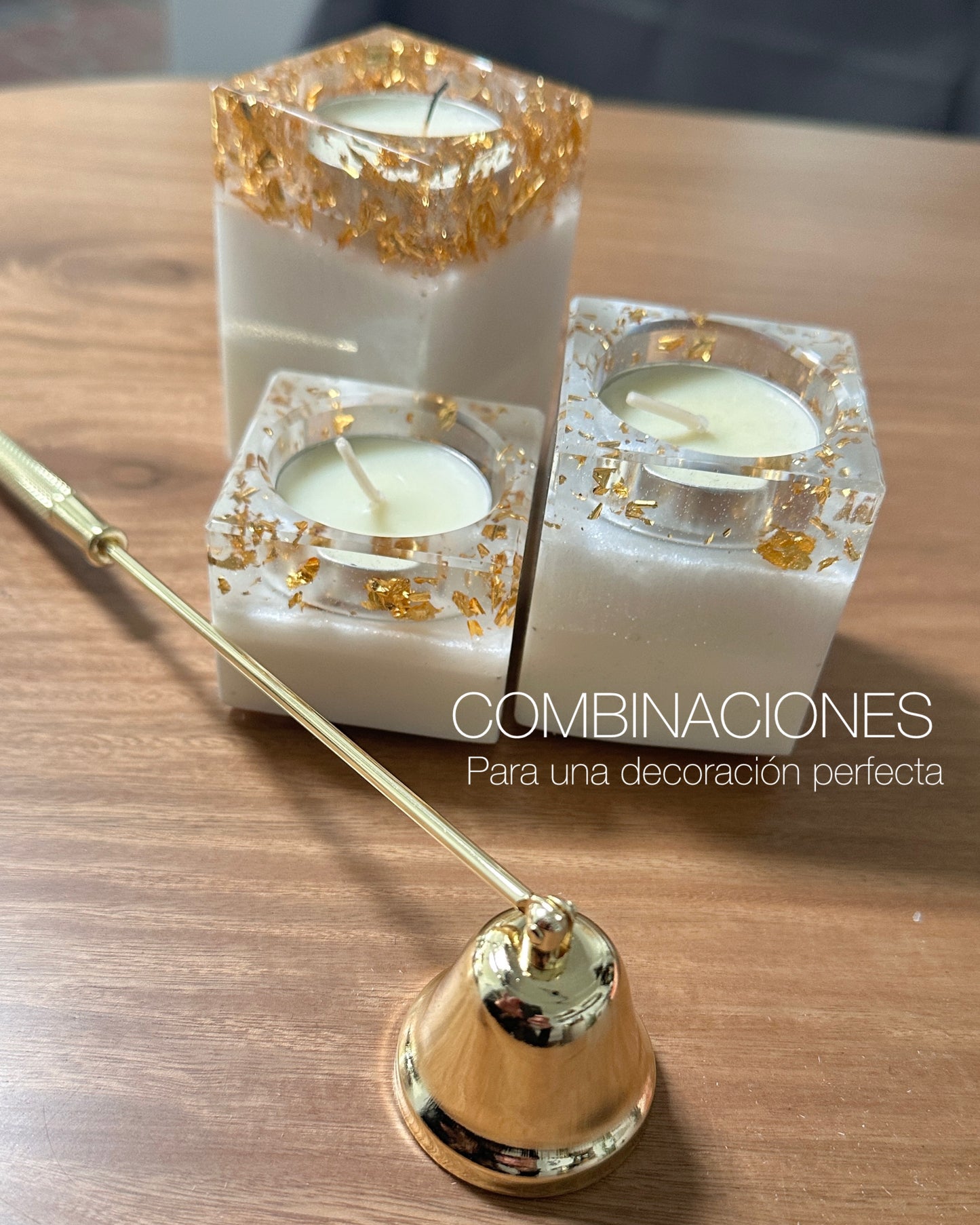 Candelabros Luxury White