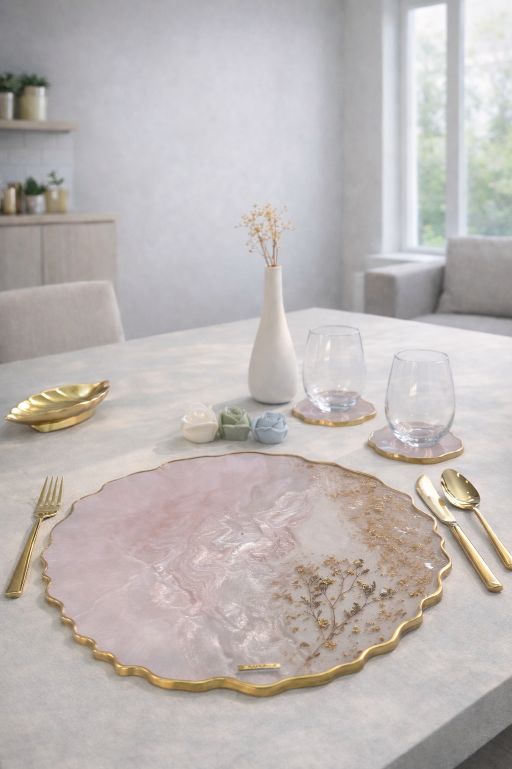 Set de Mesa Nacar Rose